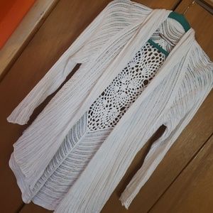 White crochet cardigan